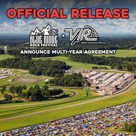 Blue Ridge Rock Festival and VIRginia International Raceway Announce